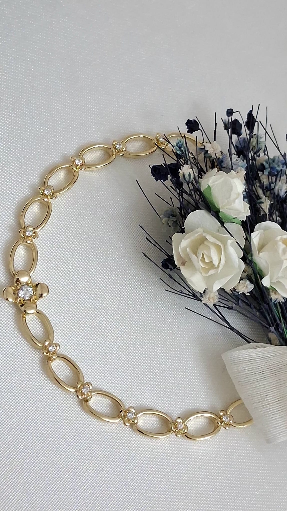 XUPING Bileklik - Oval Halkalı ve Çiçek Figürlü